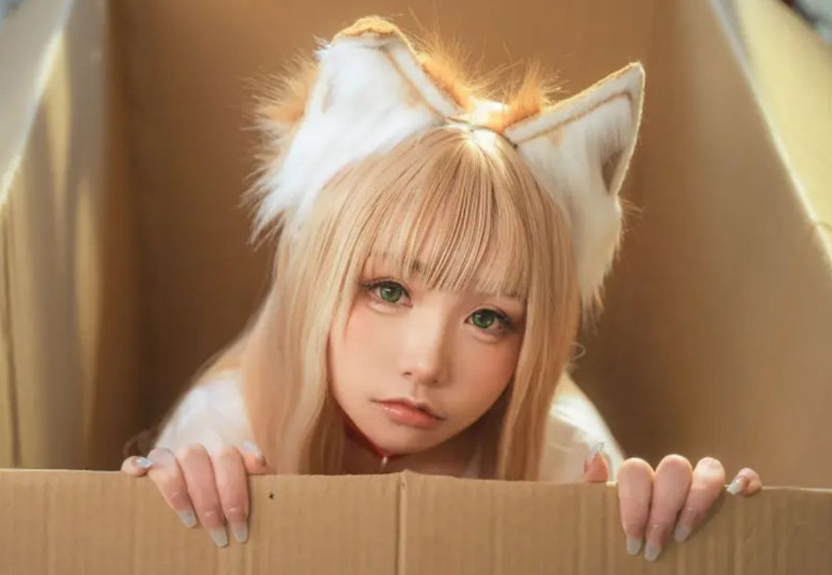 爆机少女喵小吉cos的猫咪作品叫什么名字,黄豆粉的猫耳造型