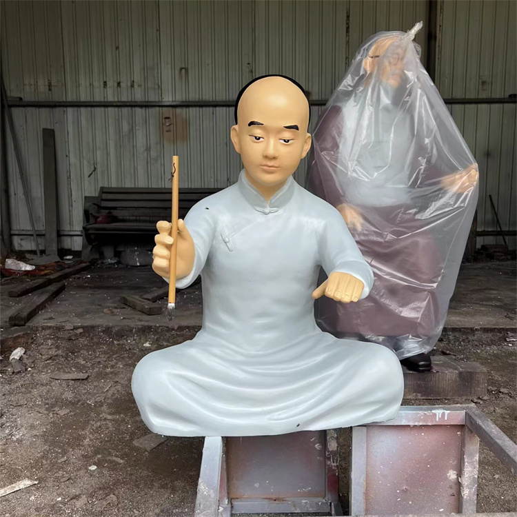 彩绘教书先生雕塑,校园广场景观摆件