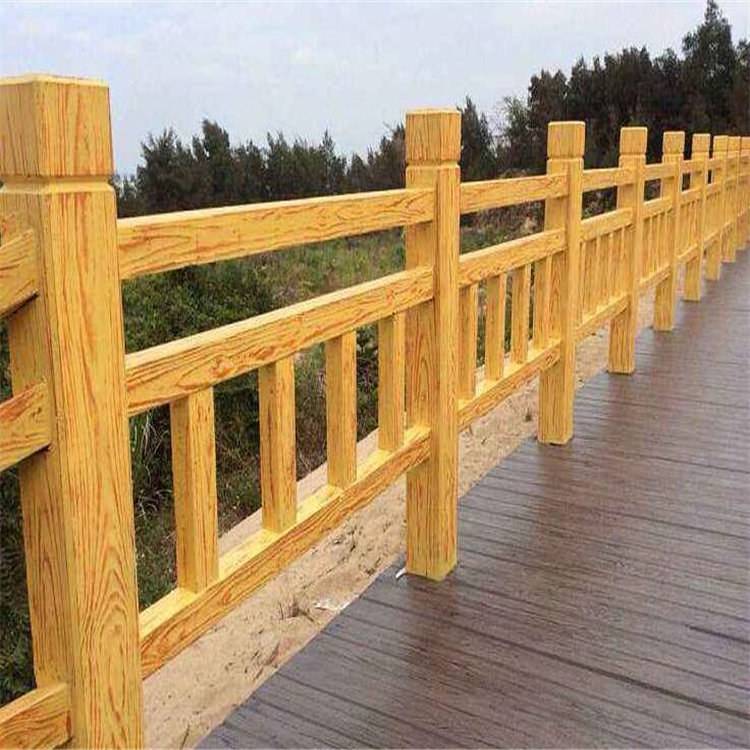 广元水泥仿木栏杆,河道景观护栏河堤园林水泥护栏商家