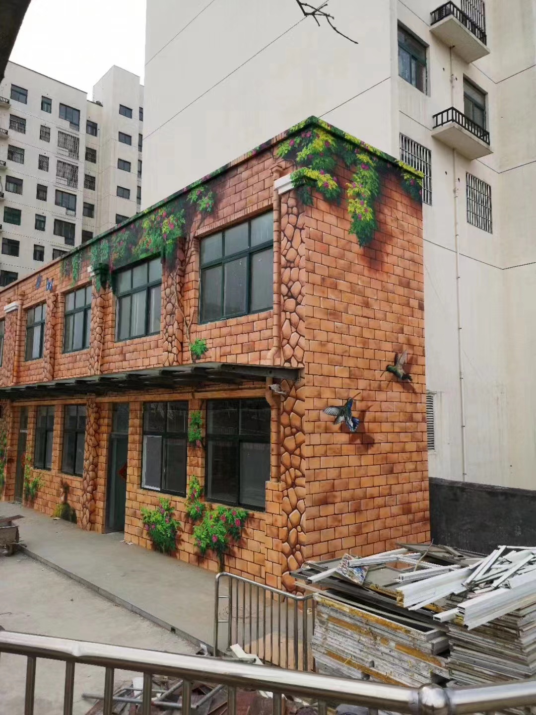 石家庄市美丽新农村文化墙体彩绘怎么收费-商业绘画多少钱一平方