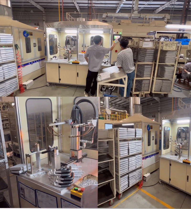 南京祥控智能科技研发的自动火焰钎焊机工作中