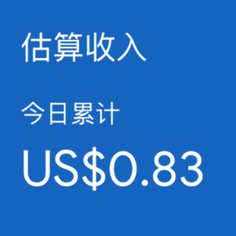 AdSense又开始累计收入了
