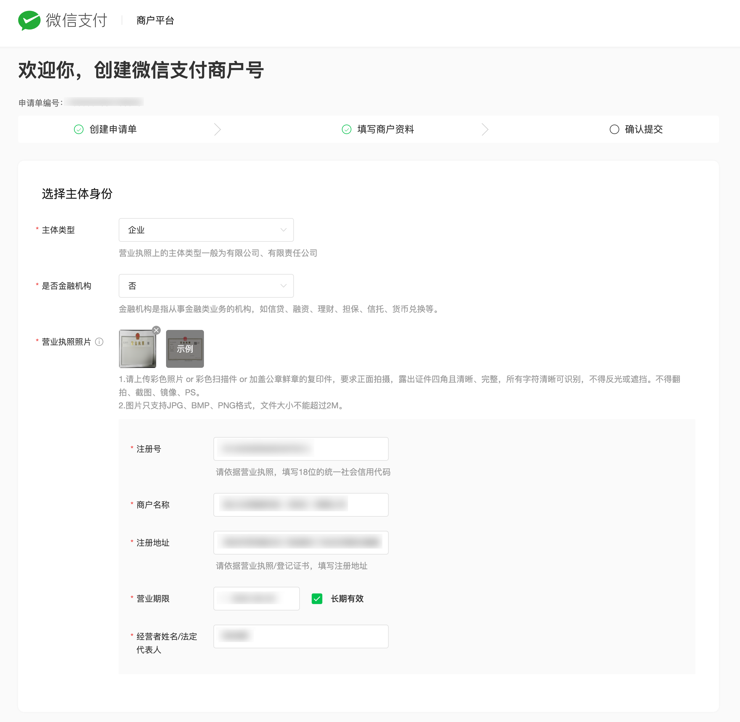 选择主体类型