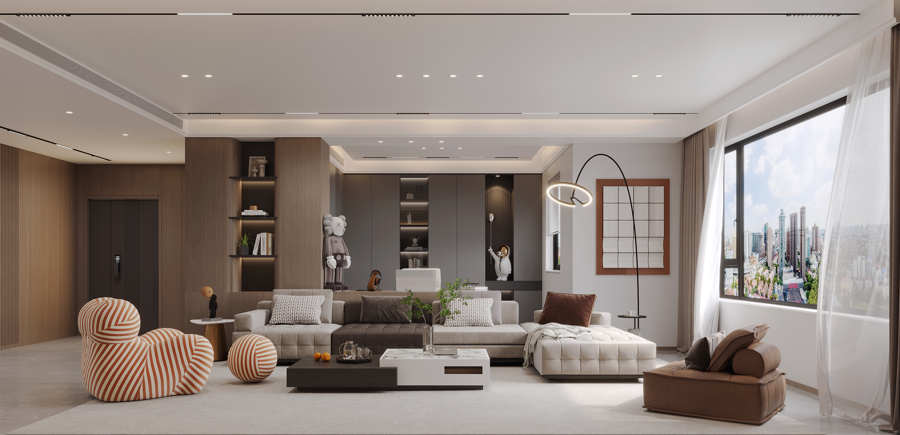 西江华府四室两厅现代轻奢风装修效果图