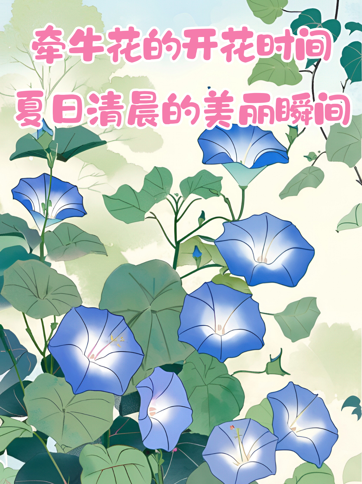 牵牛花的开花时间:夏日清晨的美丽瞬间!