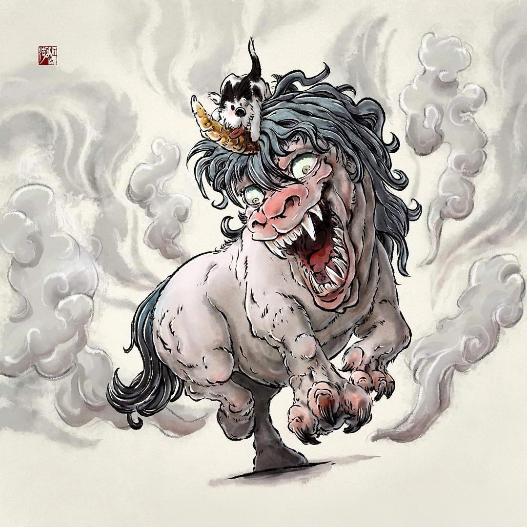 《山海经·驳:上古神兽的勇猛觉醒,东方版"独角兽"的震撼揭秘》