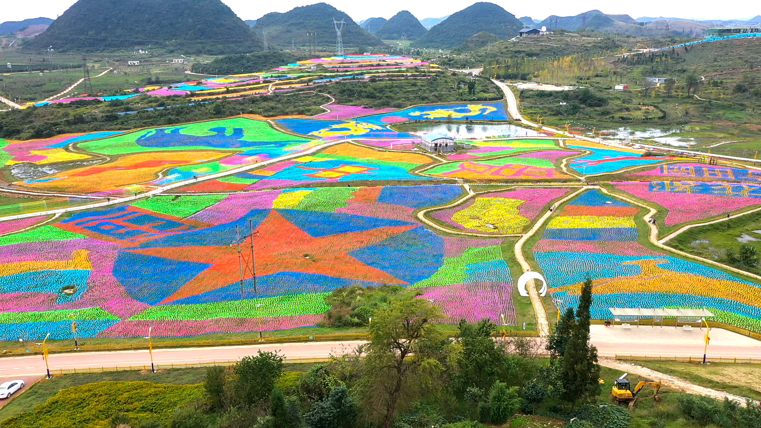 安顺轿子山花海现状图片