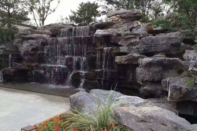 怀来大型假山制作厂家 生态园大型千层石假山施工 专业假山施工队