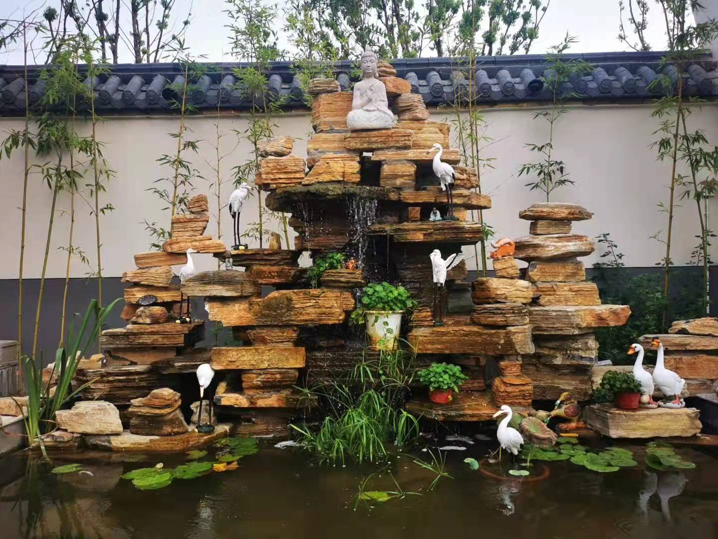 北京人造假山制作厂家 水泥大型假山设计施工 专业水泥假山施工队