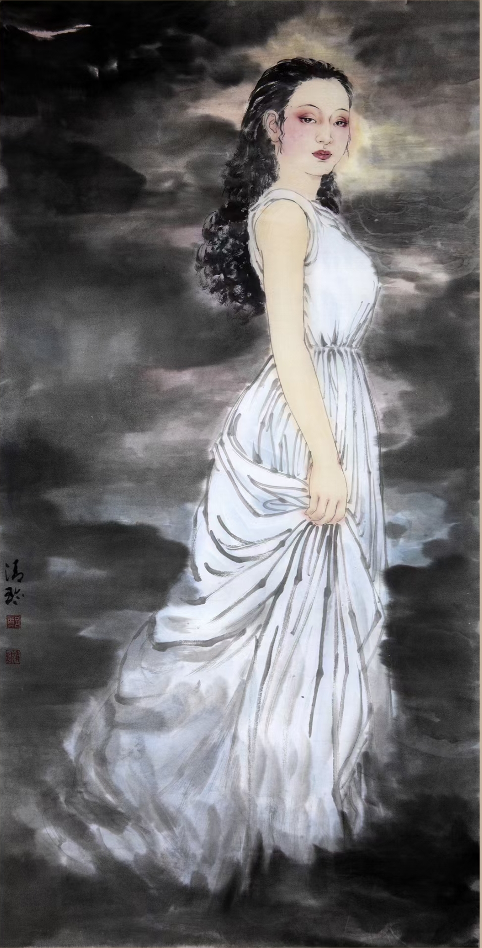 郑清珍人物国画作品欣赏