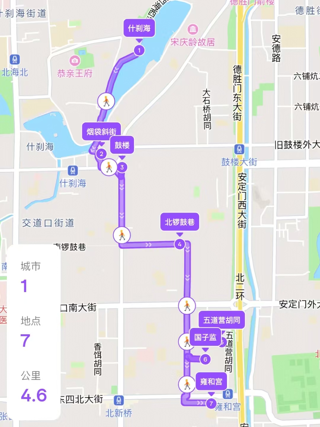 雍和宫游览路线图片