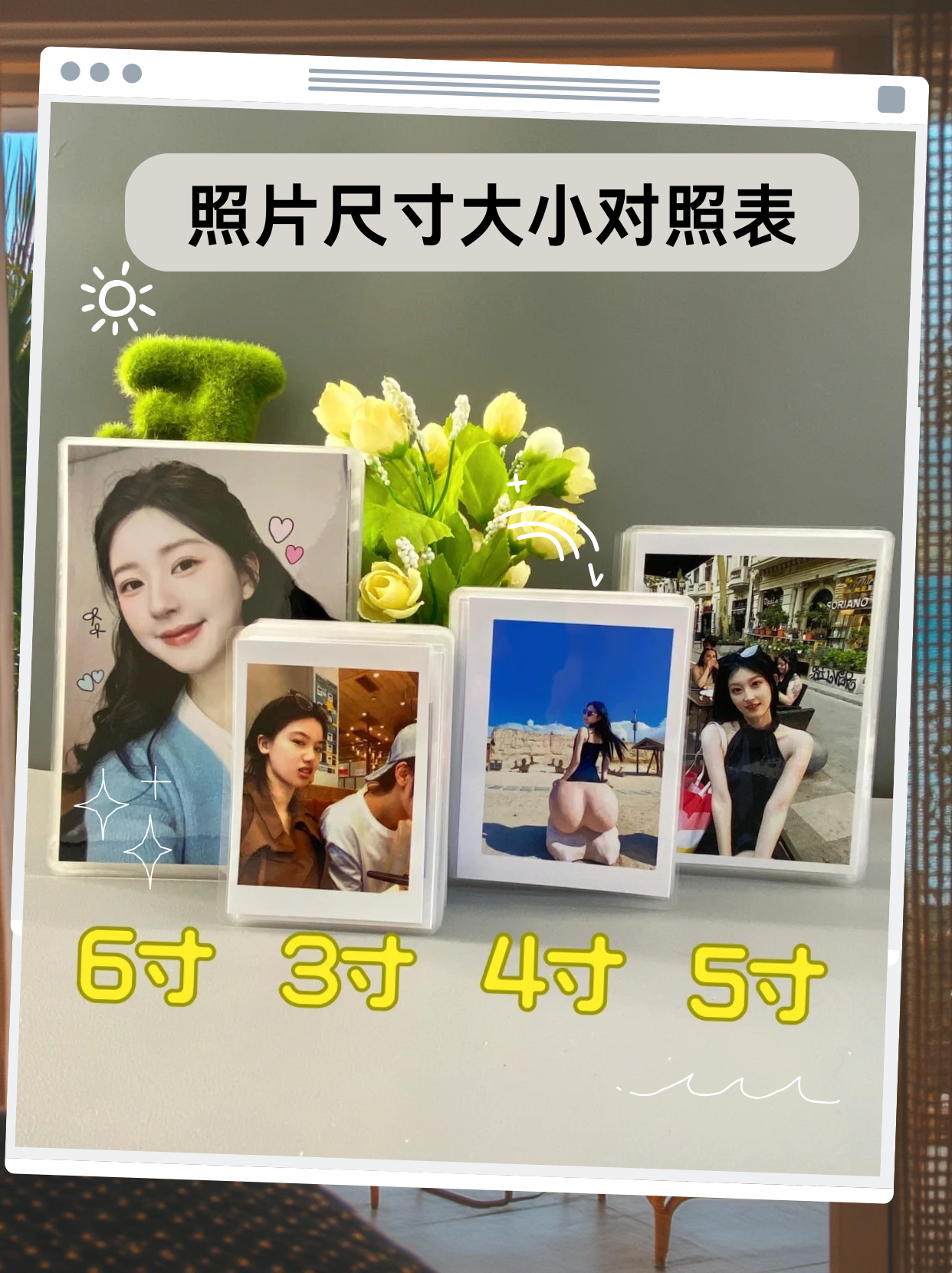 照片尺寸大小对照表