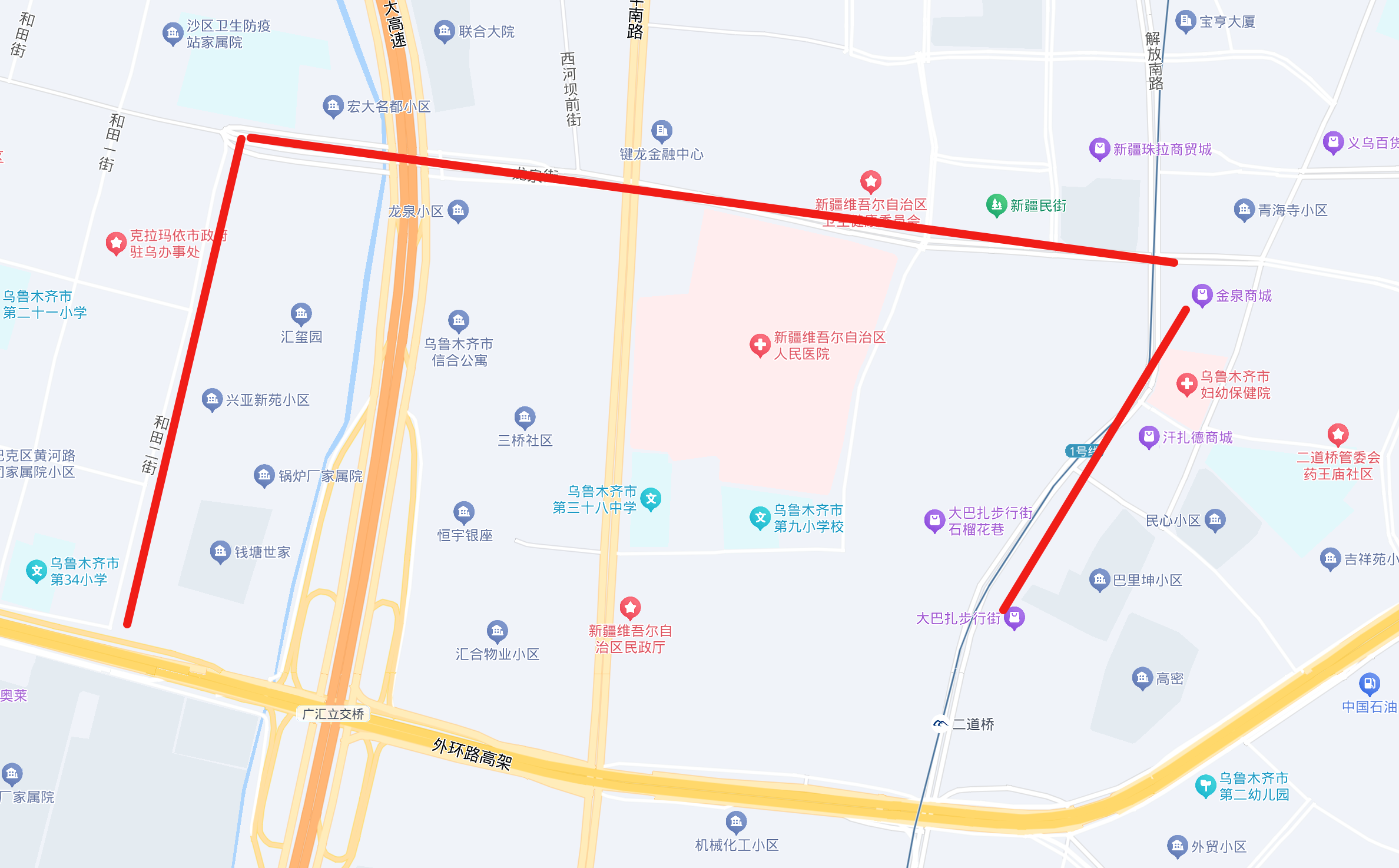 乌鲁木齐步行吃喝玩乐路线