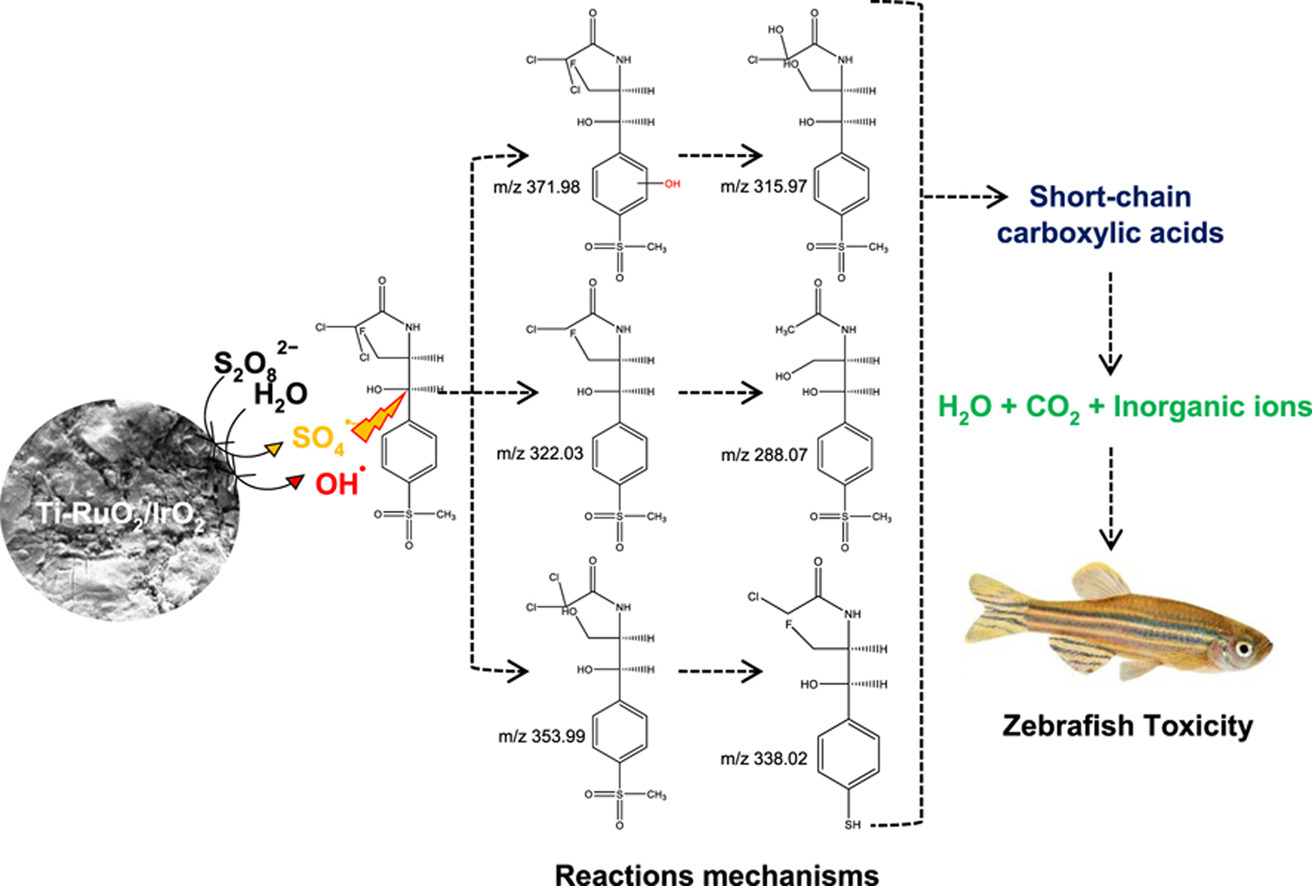 氟苯尼考在混合金属氧化物电极上的电化学氧化