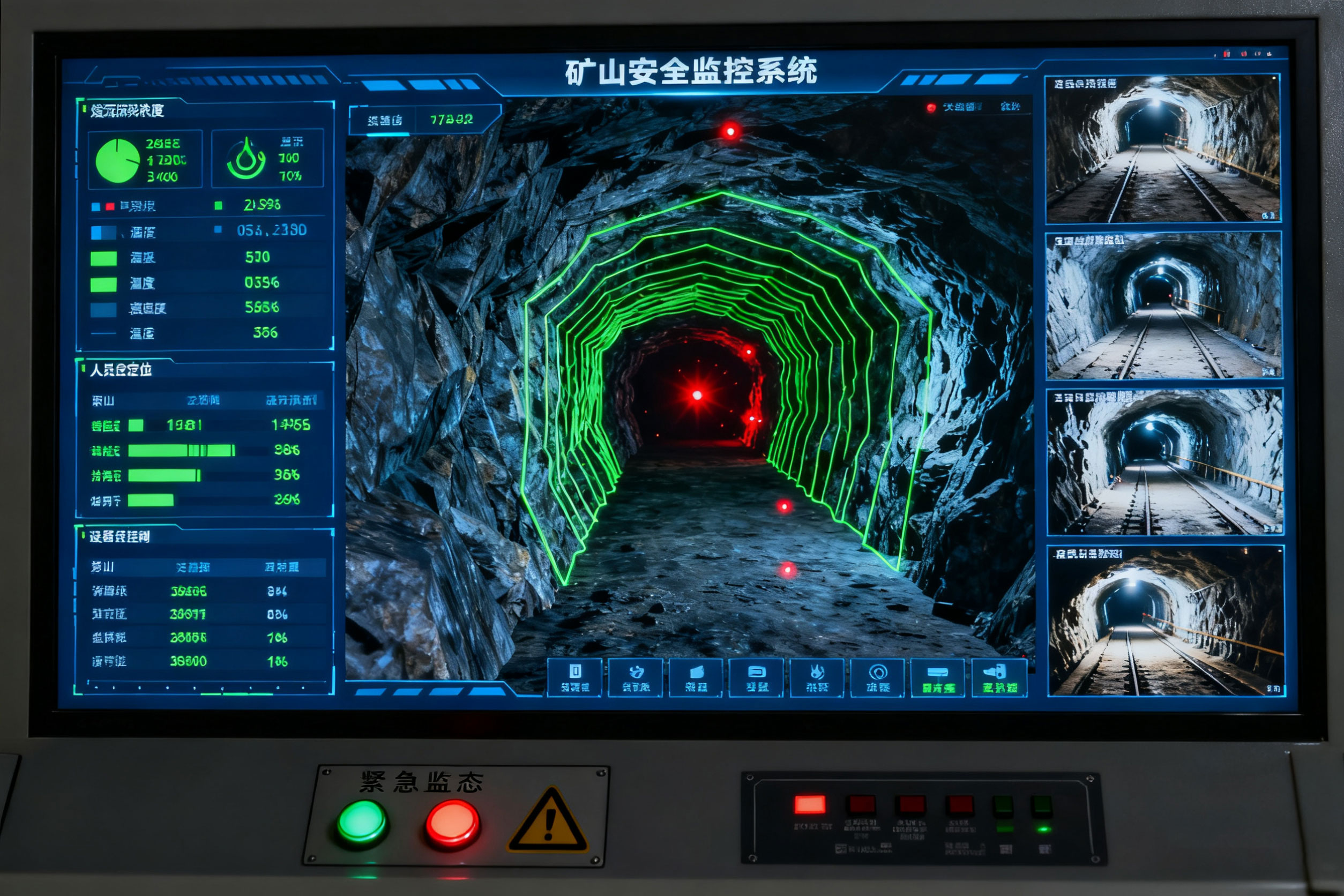矿山安全监控系统:多维度环境监测与重大灾害超前预警体系