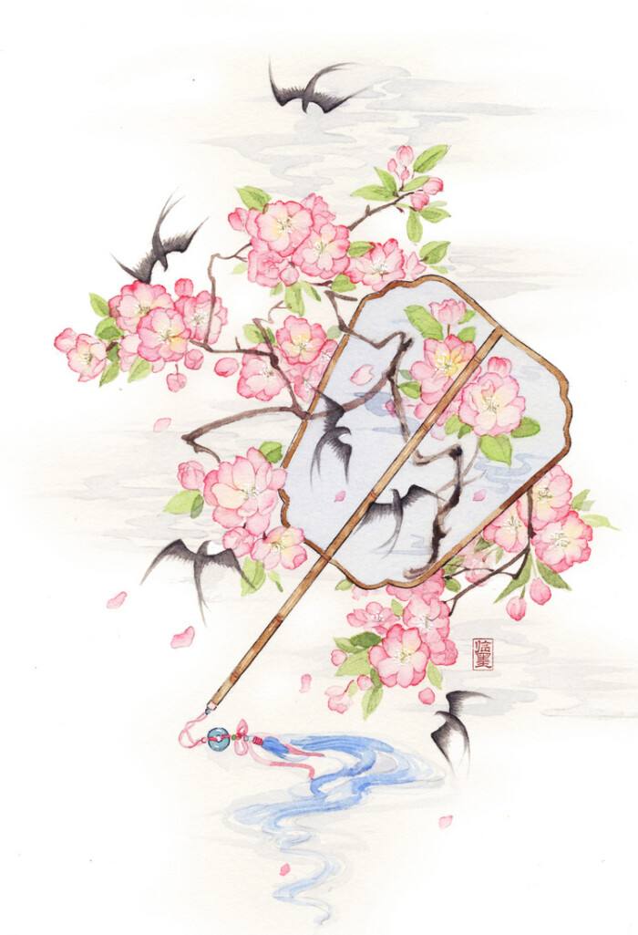 古风系燕子壁纸 属于春天的气息