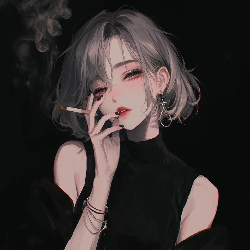 短发超a女生头像漫画