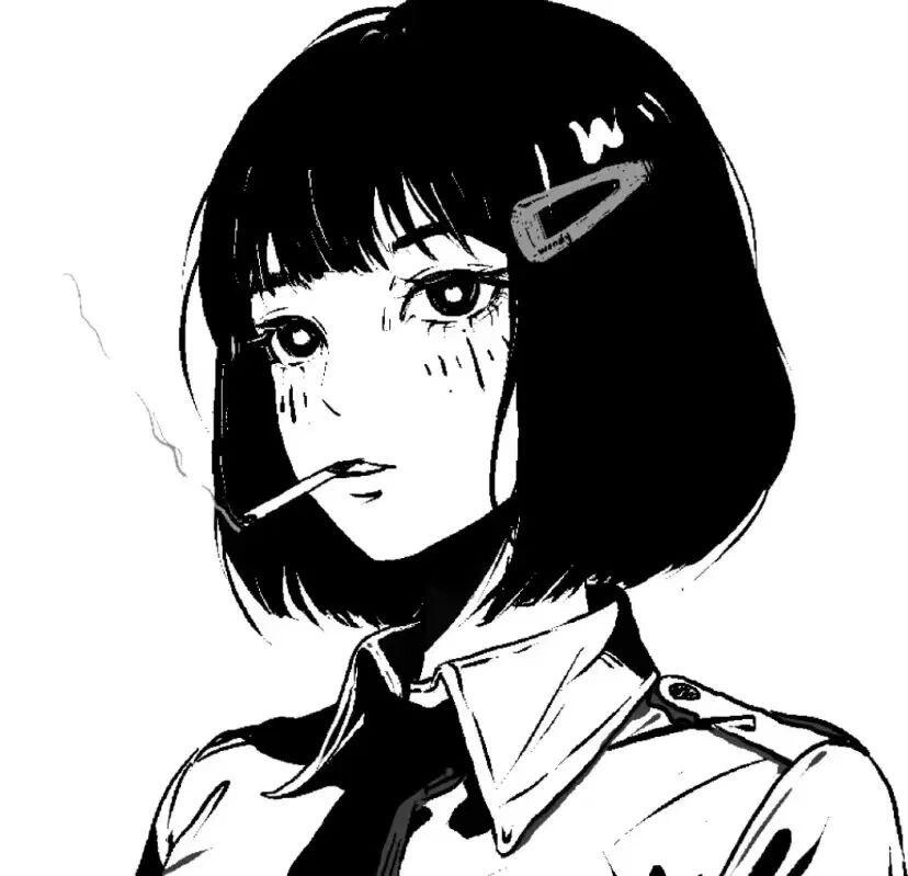 短发超a女生头像漫画