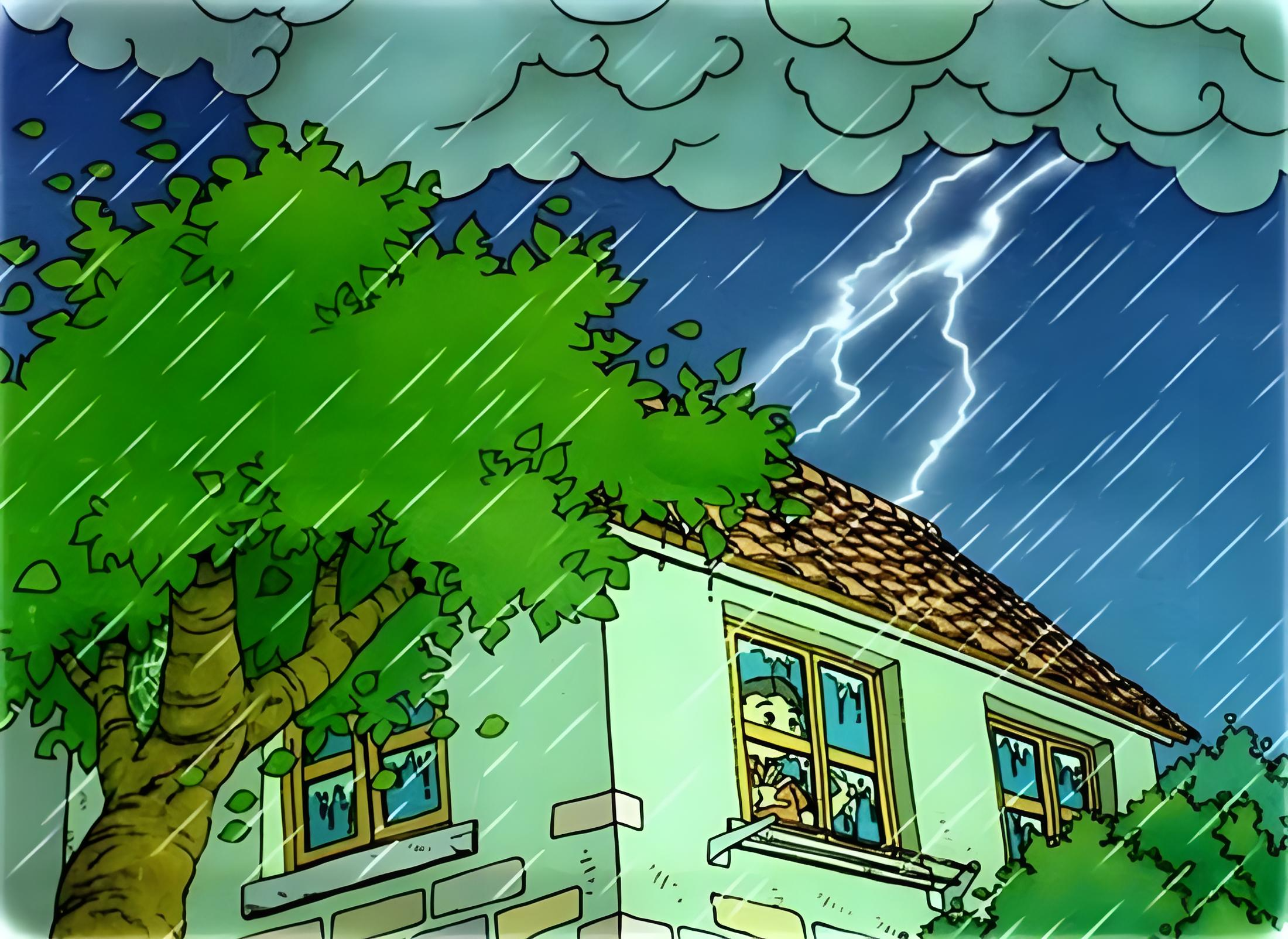 雷阵雨的情景怎样描写