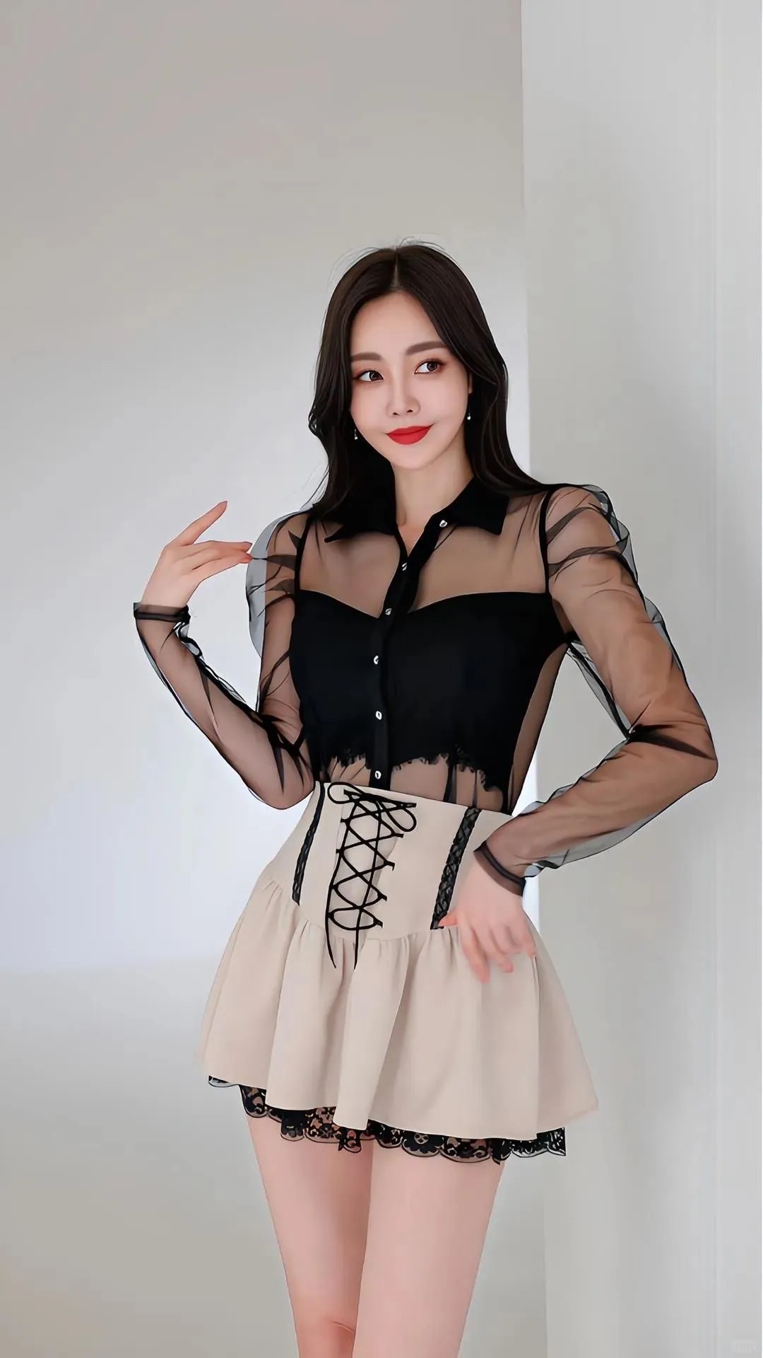 韩国模特孙允珠:行走的衣架与时尚标杆 #孙允珠穿搭