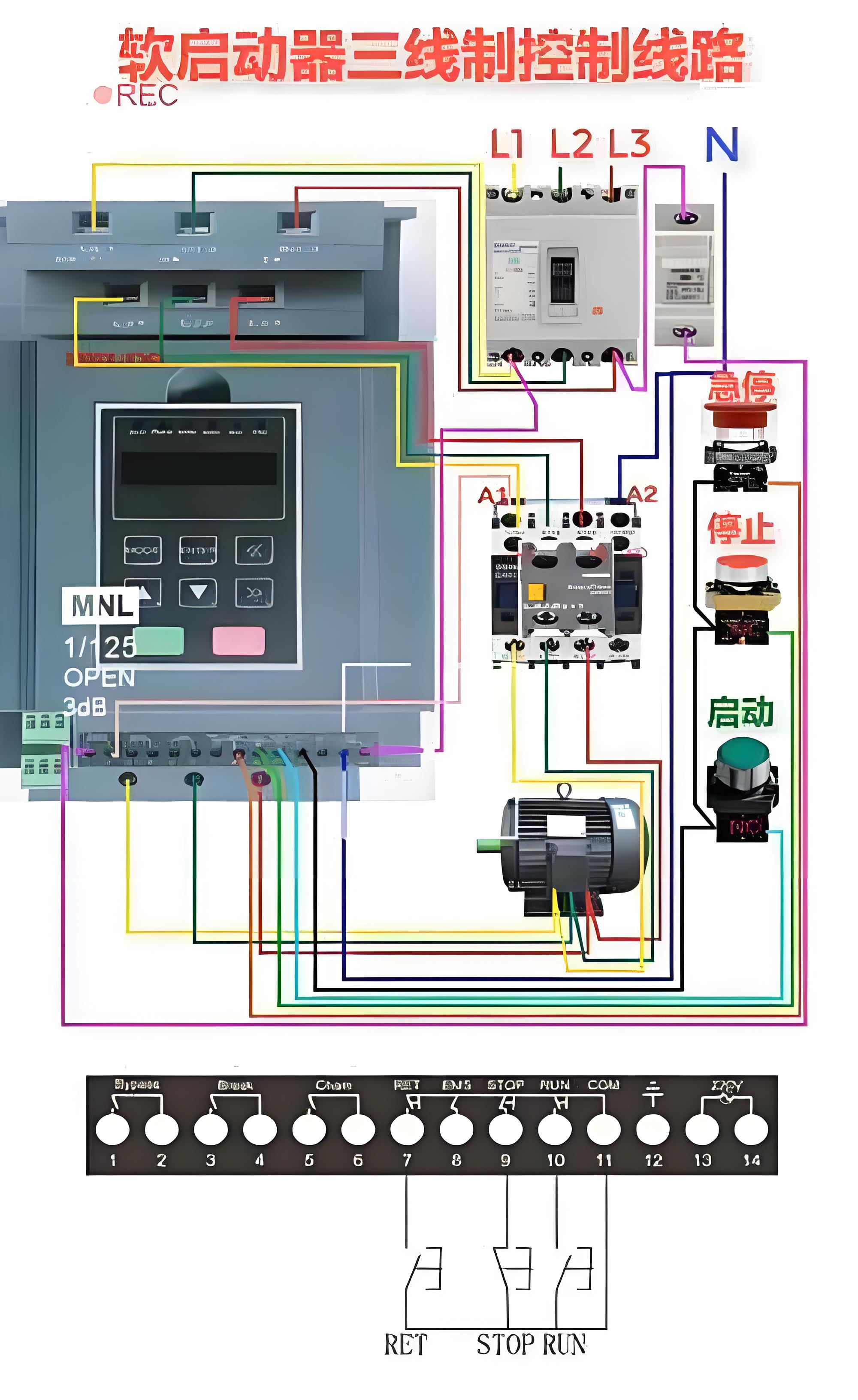 变频调速电机接线图图片