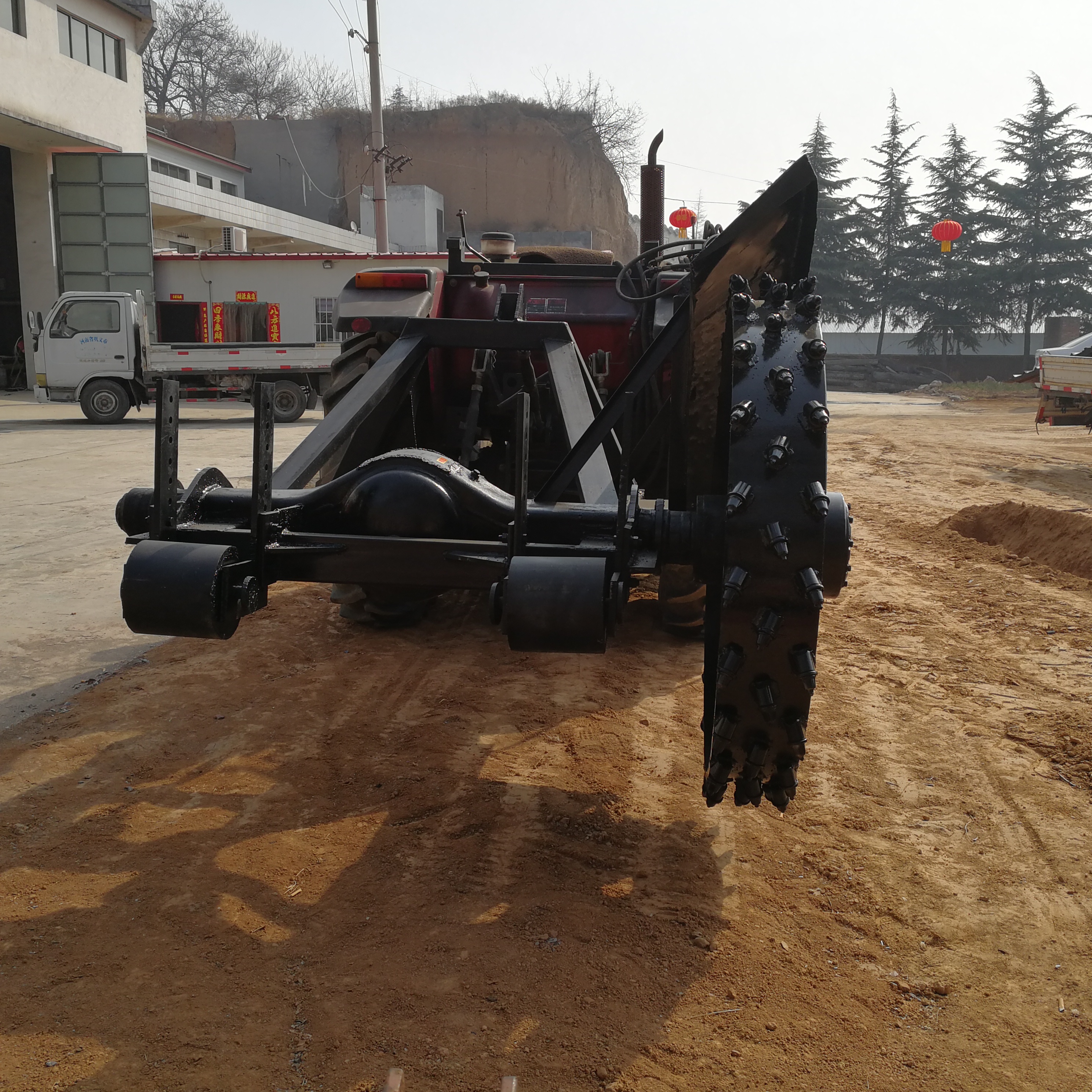 南水北调项目工程开沟机 电力电缆线铺设圆盘开槽机 大型开沟机械