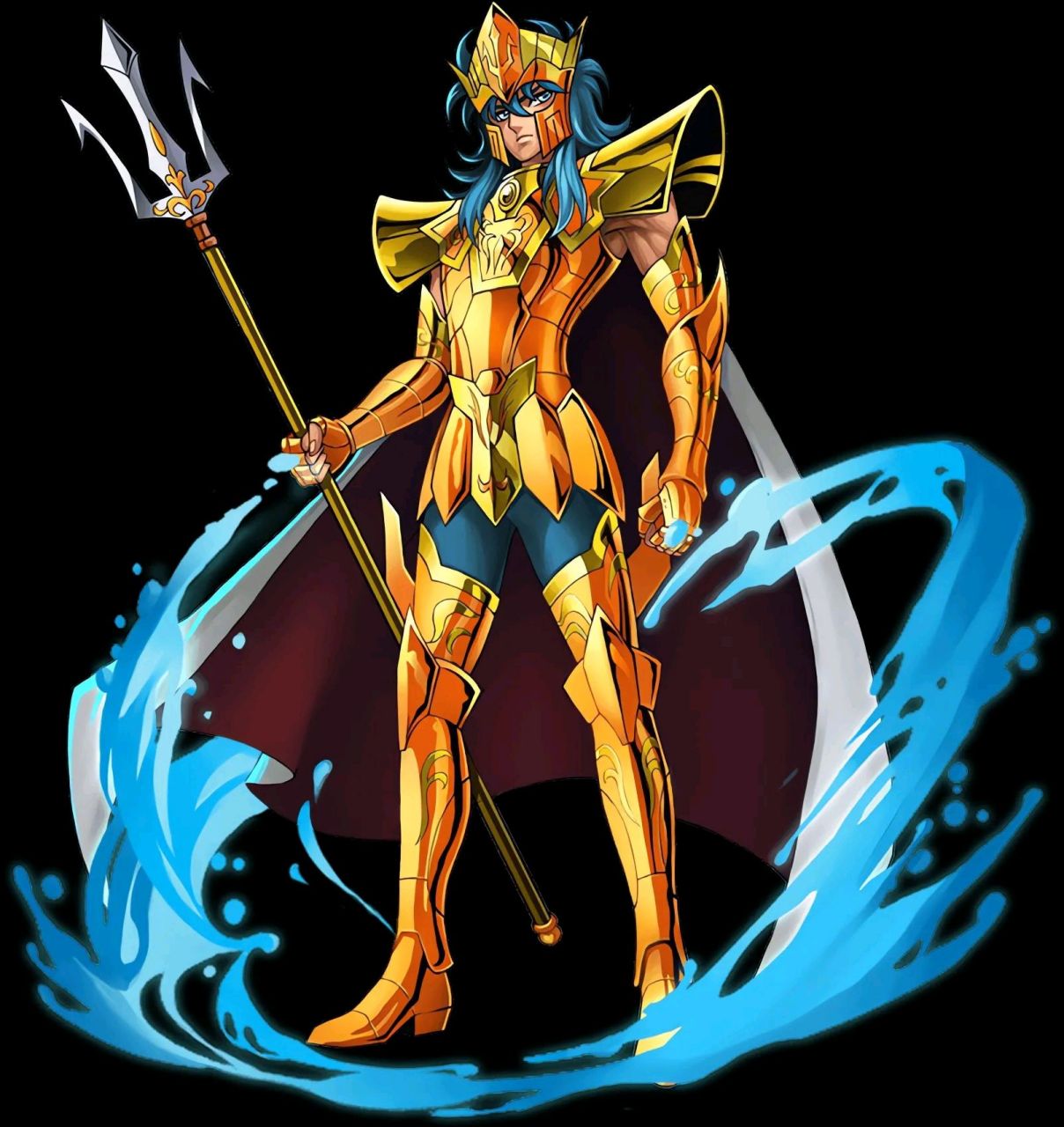 《圣斗士星矢:重生》角色插画,海皇波塞冬篇(海斗士).