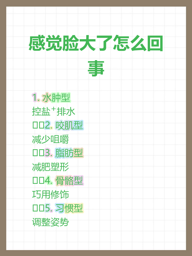 "其实脸大不一定是胖了,可能是这些原因在作怪!