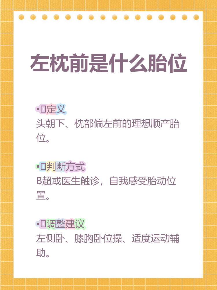 今天来聊聊孕期必懂的"左枕前"胎位
