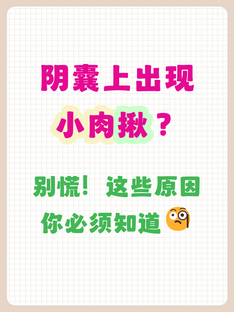 阴囊长个小肉揪咋回事 阴囊出现小肉揪可能是由于汗腺堵塞或毛囊炎