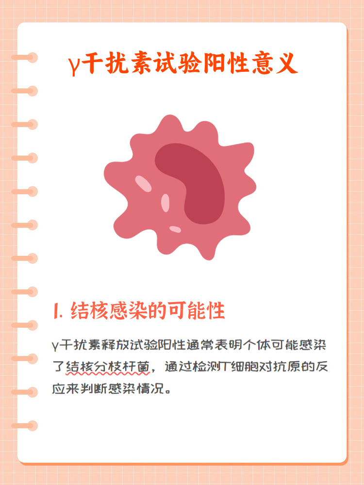 γ干扰素释放试验阳性通常意味着个体可能感染了结核分枝杆菌.