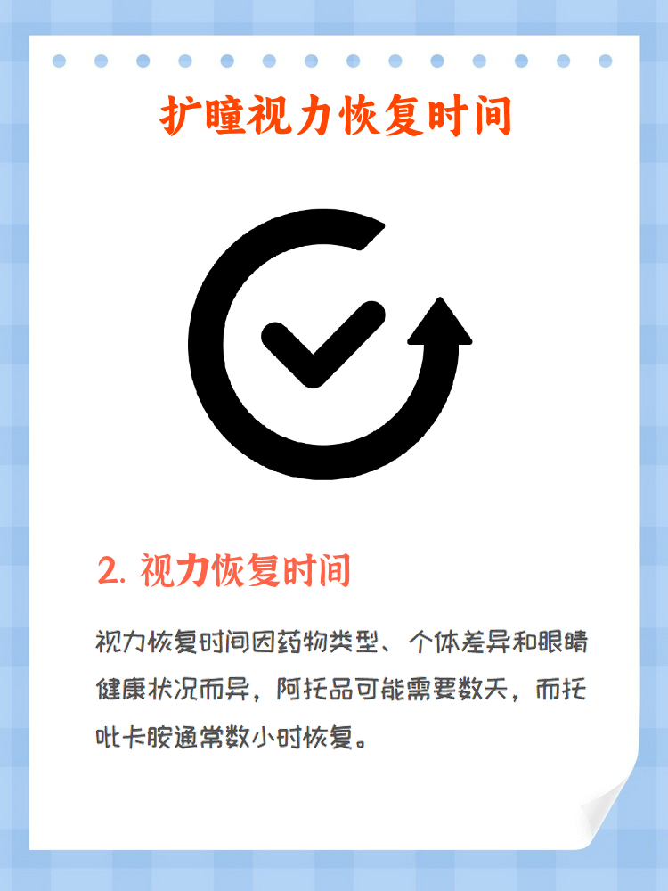 眼镜扩瞳后恢复要多久
