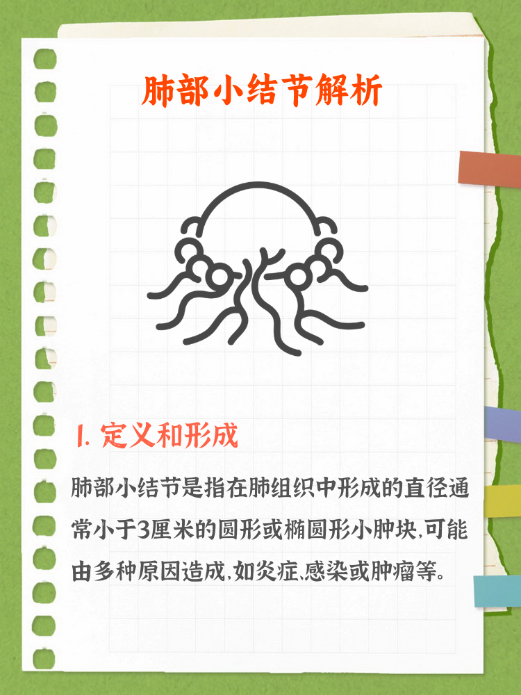 1. 肺部小结节是肺组织中的小肿块