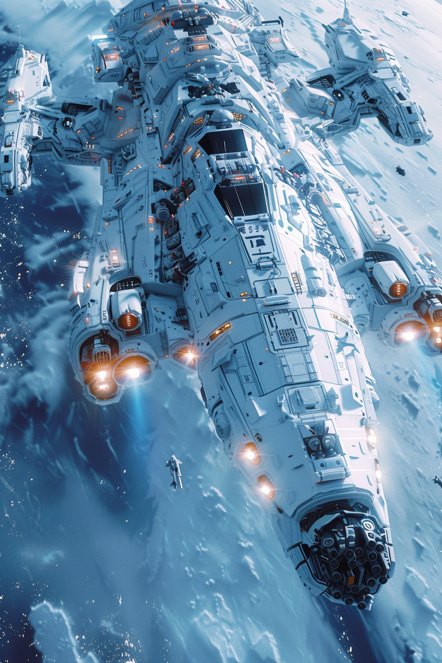 星际穿越:赛博朋克宇宙中的未来主义飞船