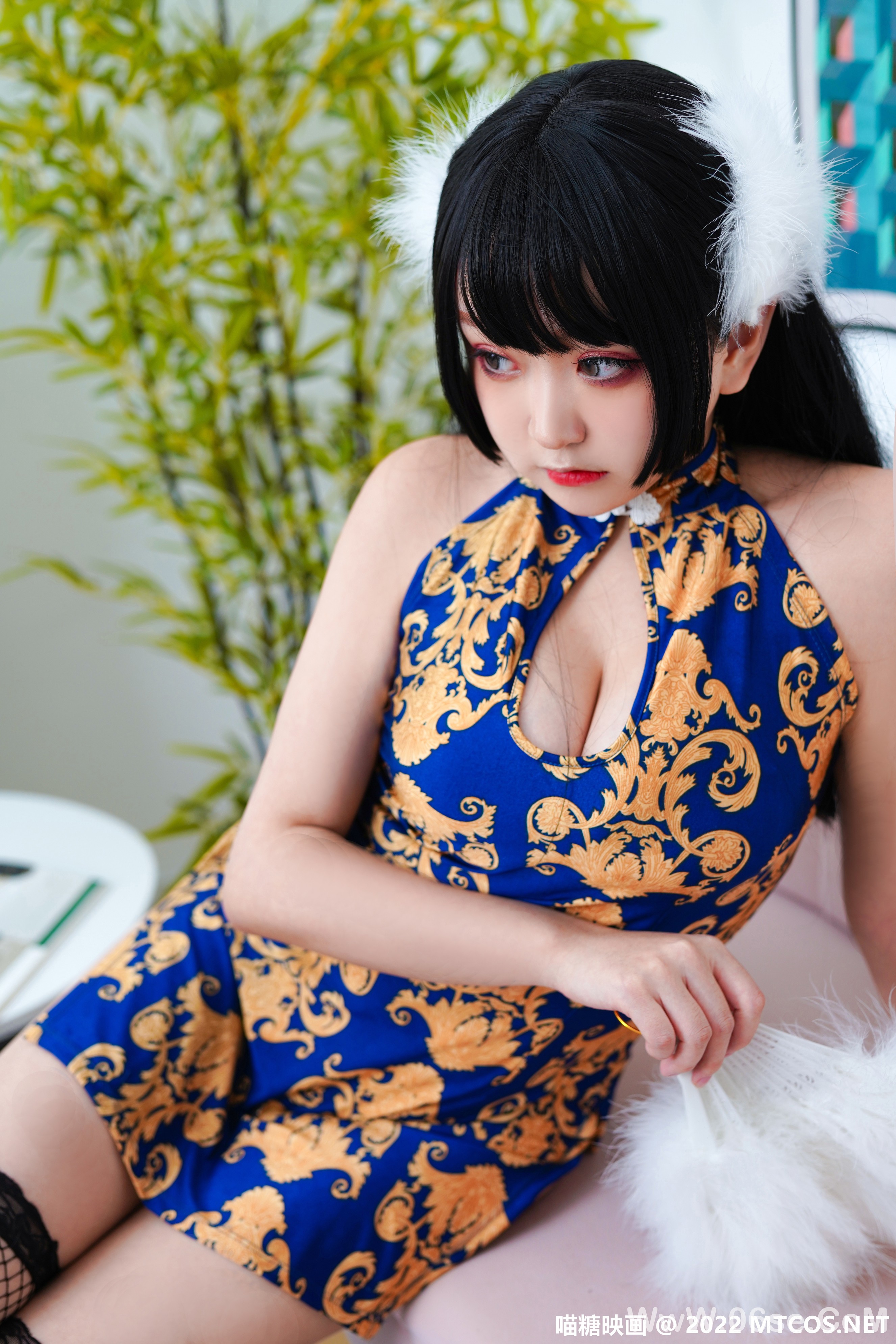 图片[10]-[喵糖映画] 2022.12.12 赏美 VOL.548 蓝色旗袍 [52+1P-1.10G]-六色网