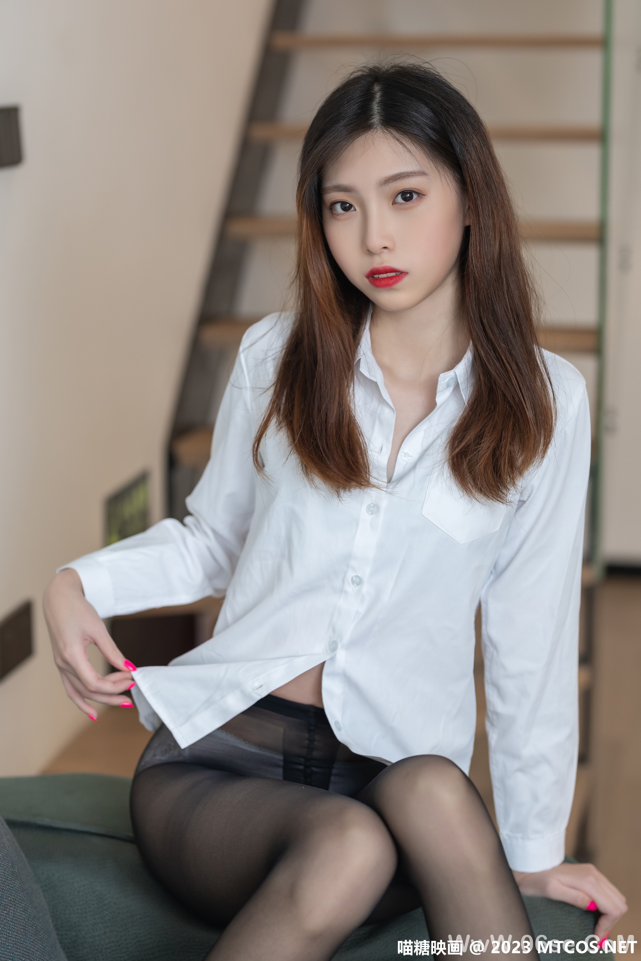 图片[18]-[喵糖映画] 2023.02.07 赏美 VOL.563 黑丝制服 [22+1P-410M]-六色网