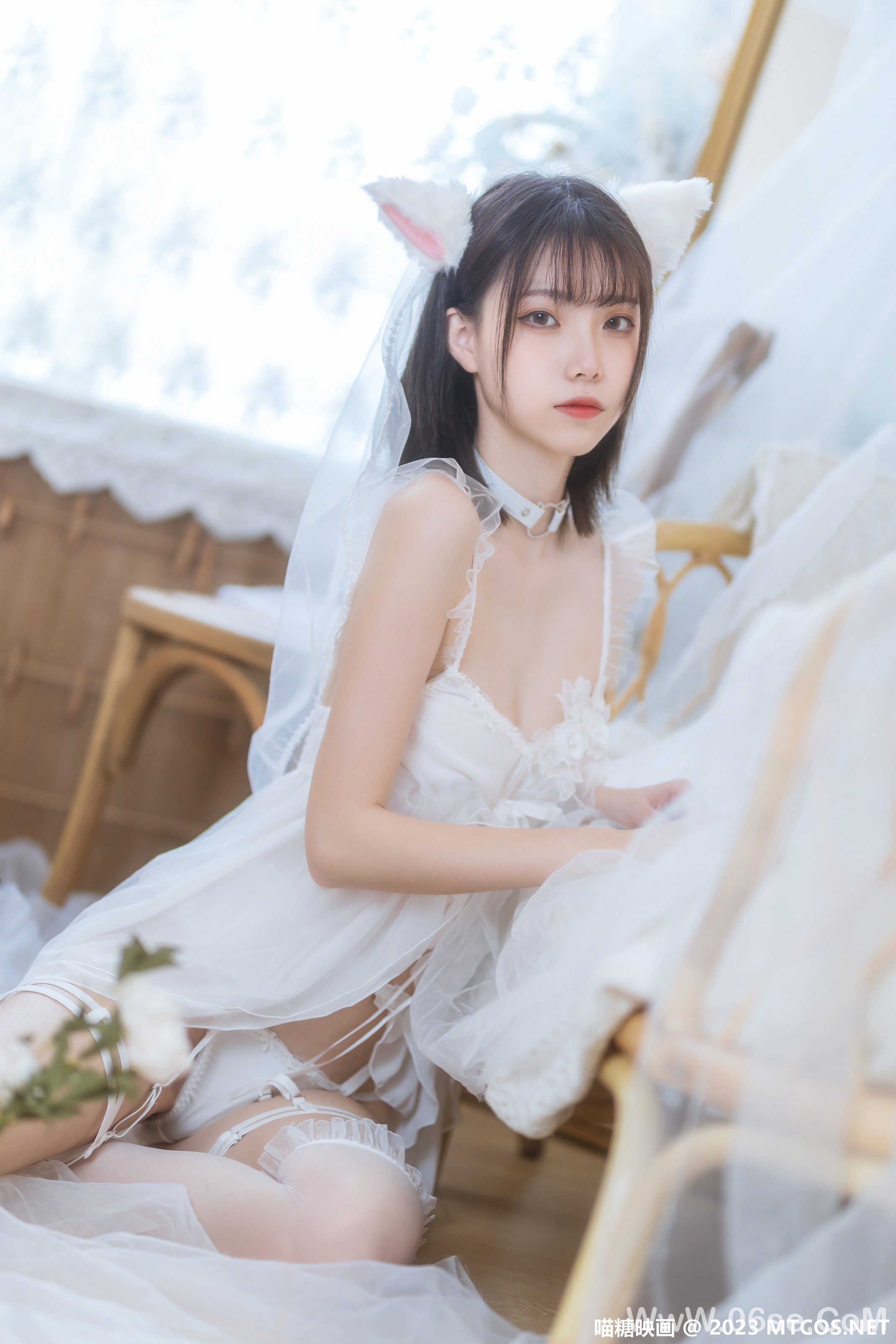 图片[12]-[喵糖映画] 2023.02.01 赏美 VOL.562 少女白色裙 [41+1P-814M]-六色网