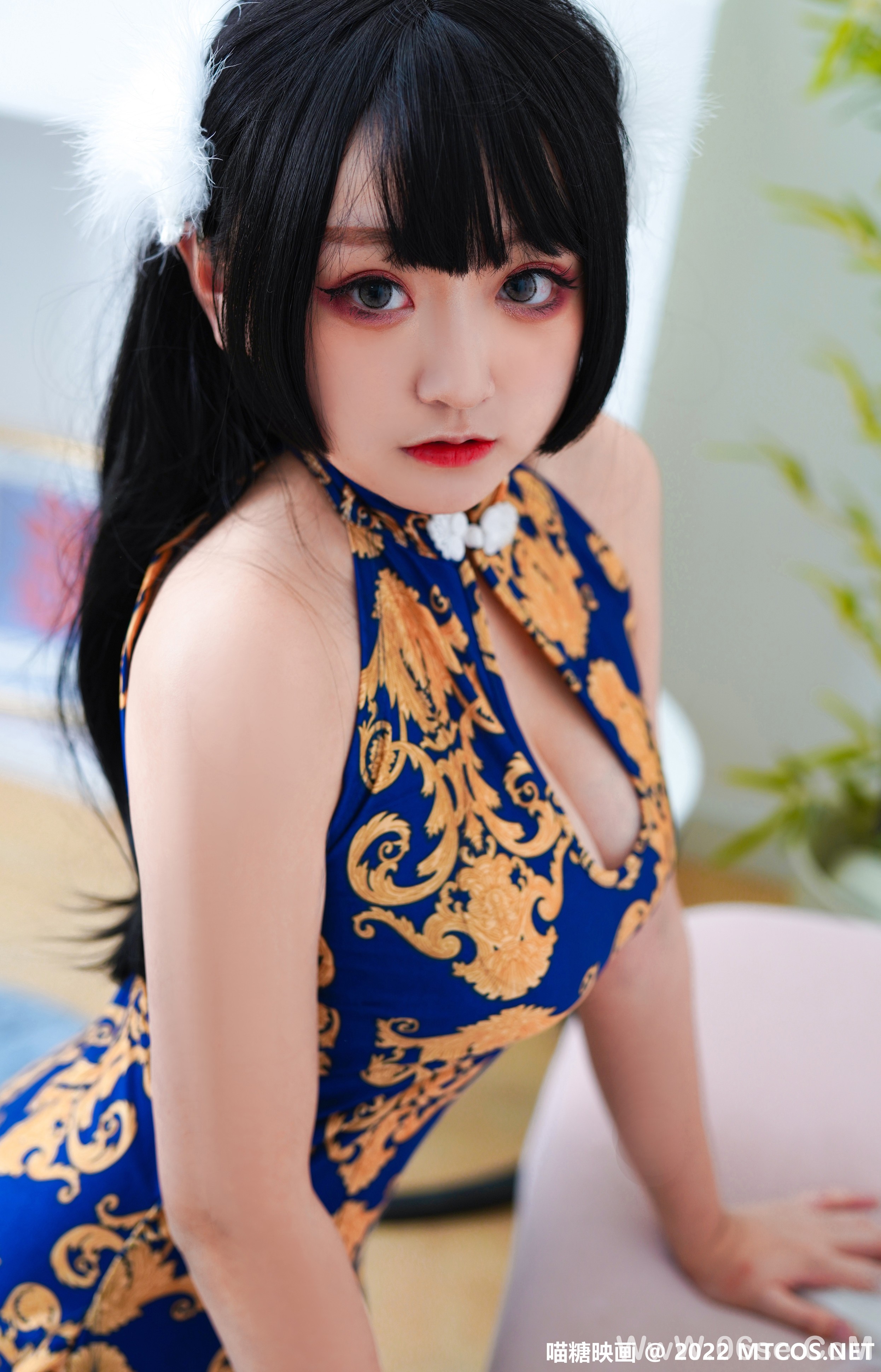 图片[9]-[喵糖映画] 2022.12.12 赏美 VOL.548 蓝色旗袍 [52+1P-1.10G]-六色网