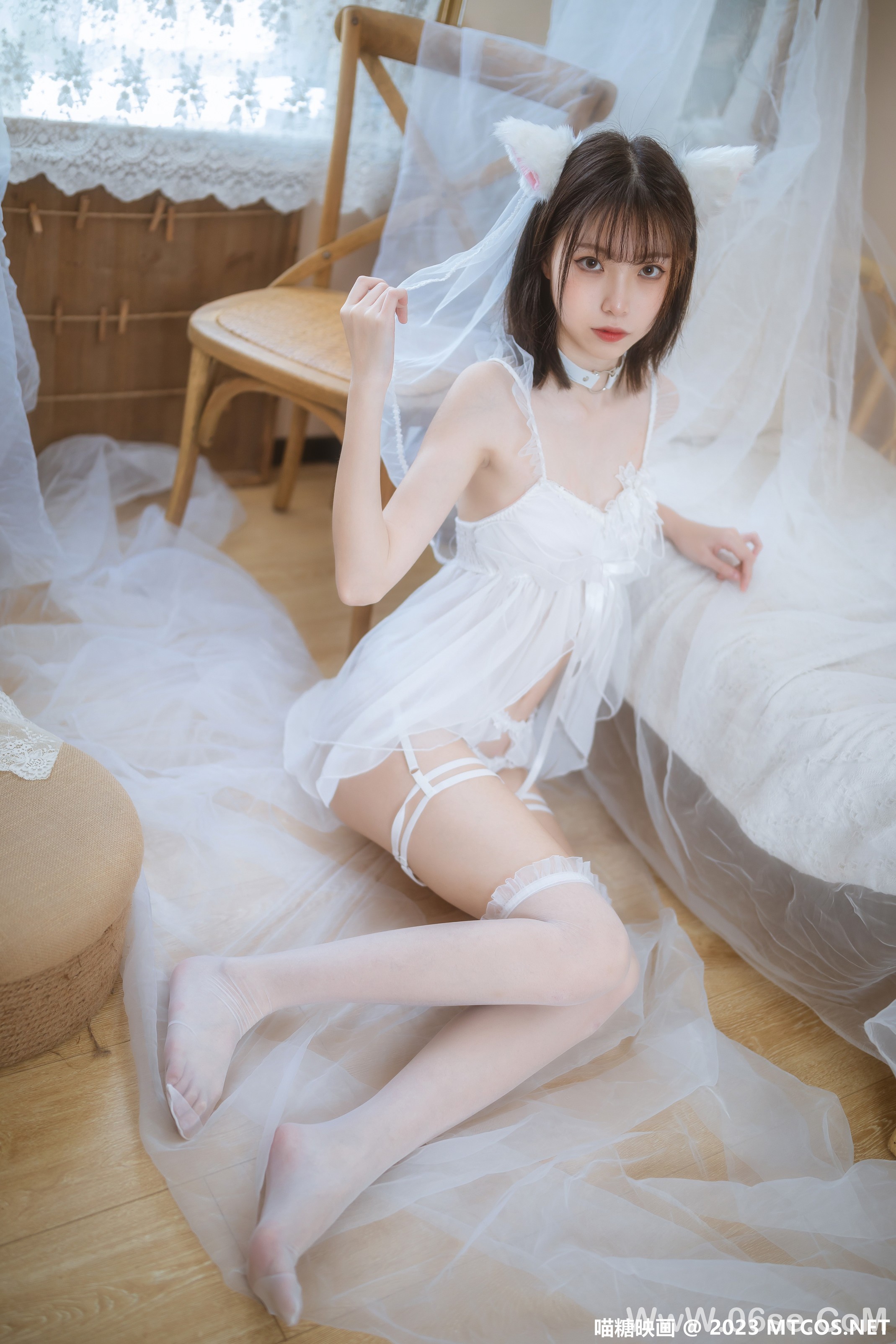 图片[35]-[喵糖映画] 2023.02.01 赏美 VOL.562 少女白色裙 [41+1P-814M]-六色网