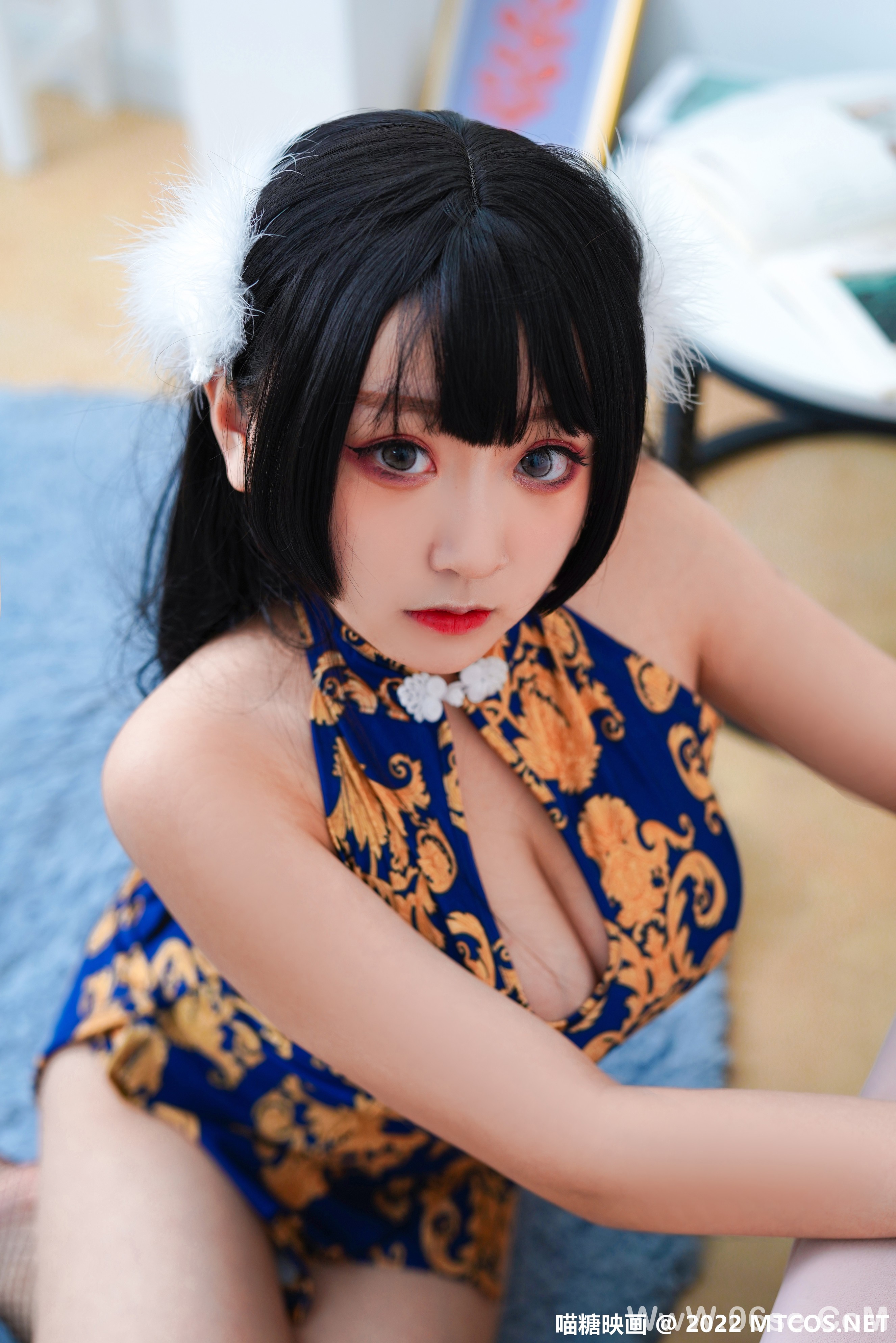 图片[21]-[喵糖映画] 2022.12.12 赏美 VOL.548 蓝色旗袍 [52+1P-1.10G]-六色网