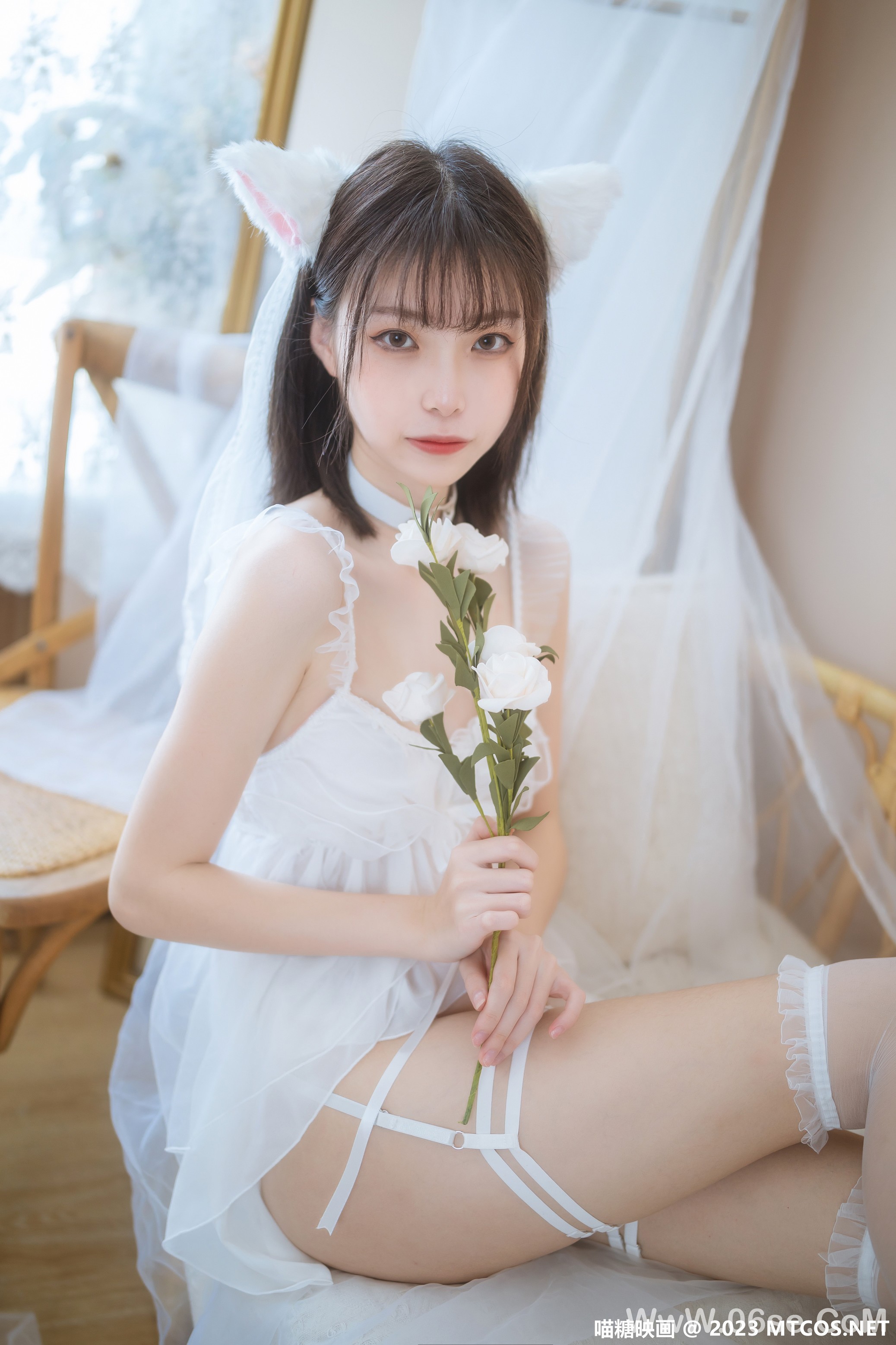 图片[31]-[喵糖映画] 2023.02.01 赏美 VOL.562 少女白色裙 [41+1P-814M]-六色网