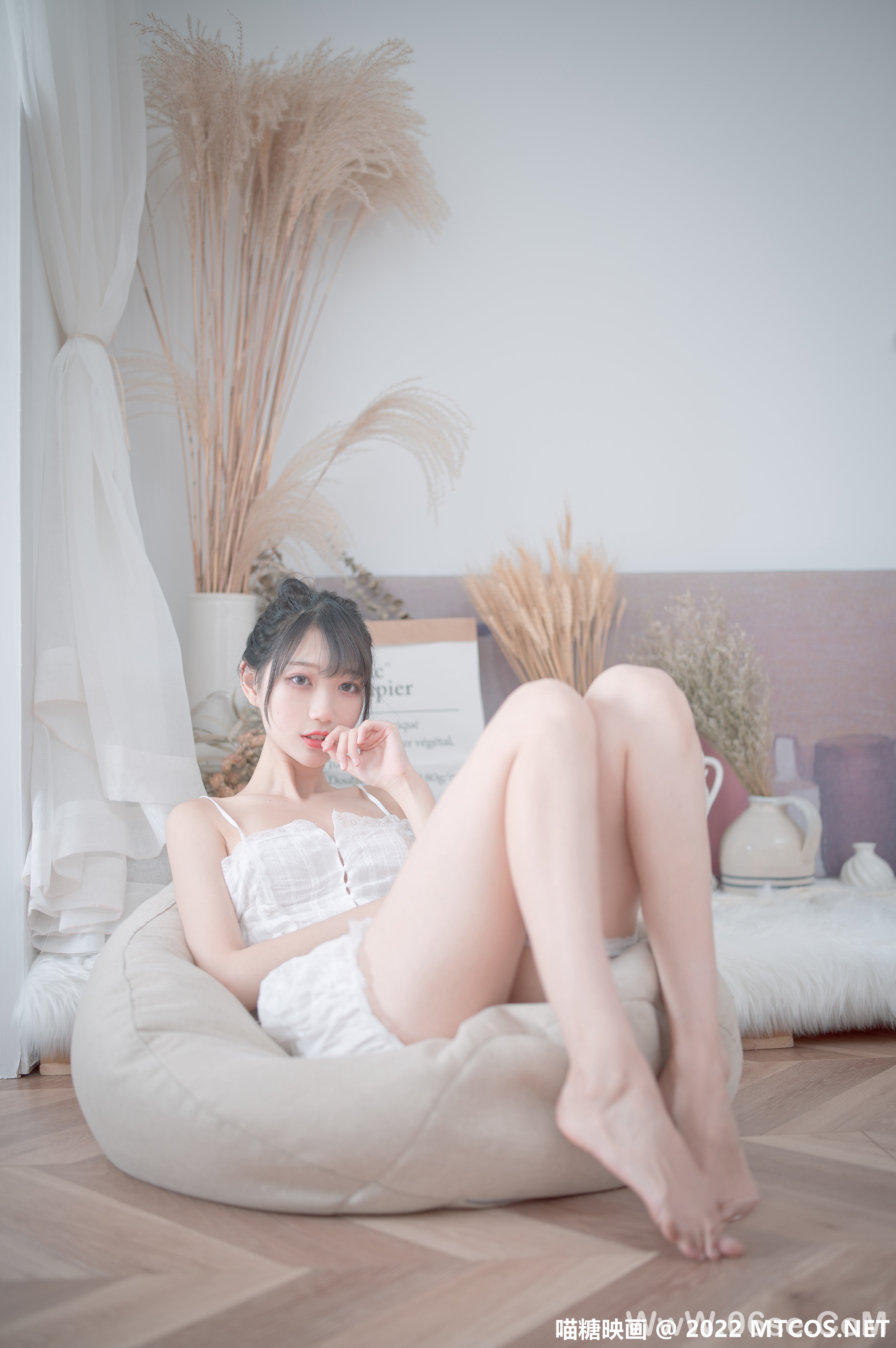 图片[2]-[喵糖映画] 2022.09.09 赏美 VOL.506 白色睡衣 [20+1P-198M]-六色网