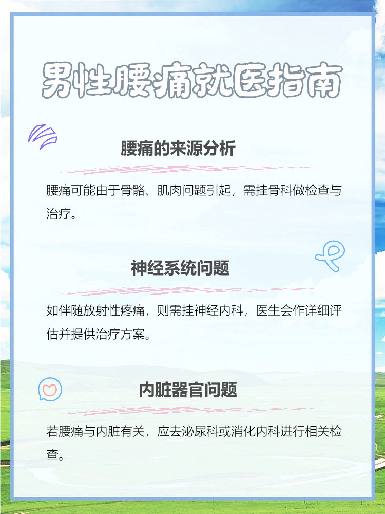 腰痛是男性常见的健康问题,可能源于多种原因,包括肌肉劳损