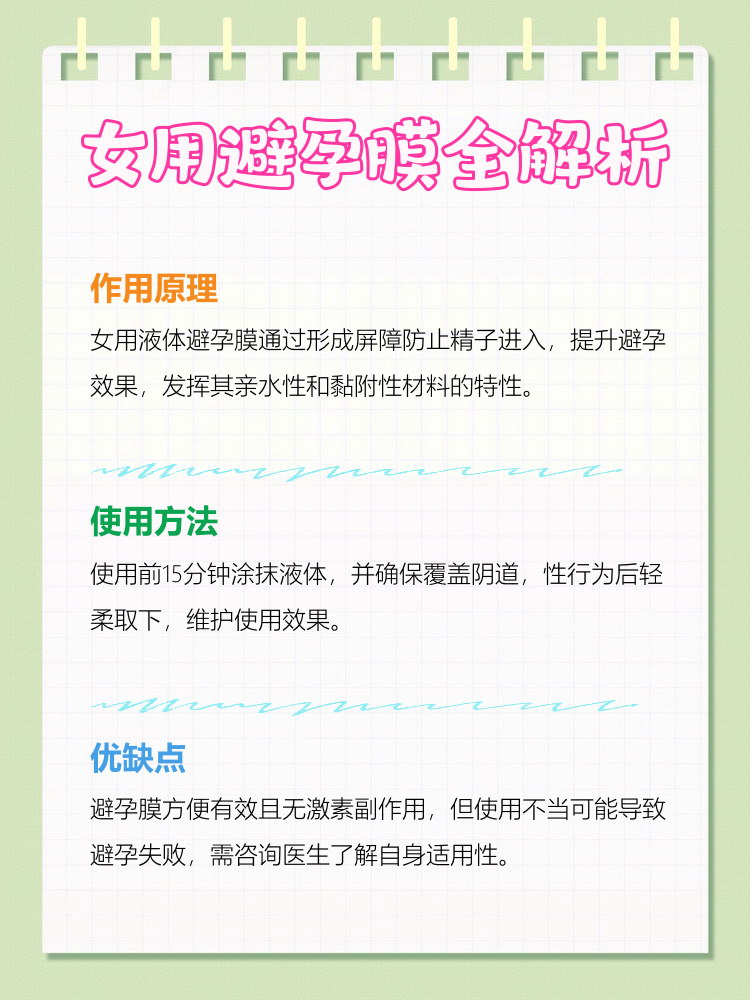 女用液体避孕膜避孕效果好不好