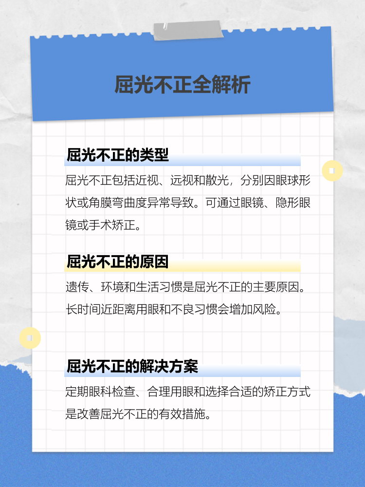 屈光不正是指眼睛在聚焦光线时出现的问题,导致视力