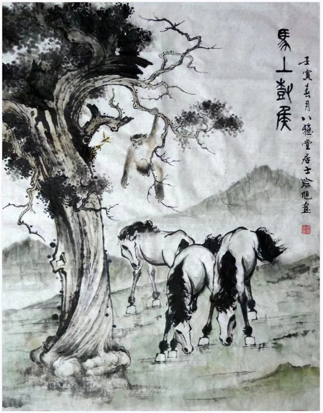 吴门神笔吴俊彬弟子江苏十大书画名家张旭东(晗旭)作品欣赏