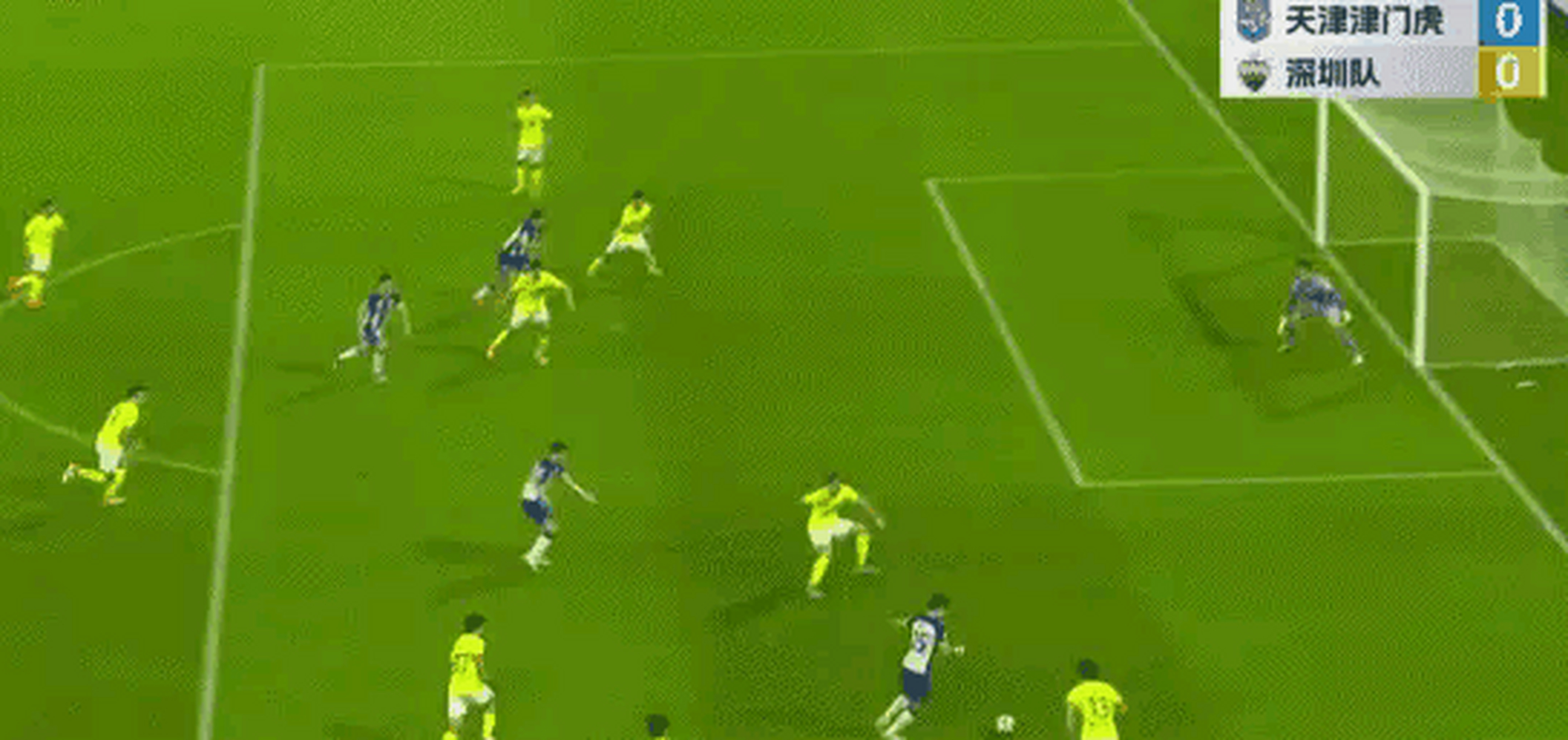 中超: 深圳队与天津津门虎激战3-3,谢维军梅开二度  在中超第18轮的