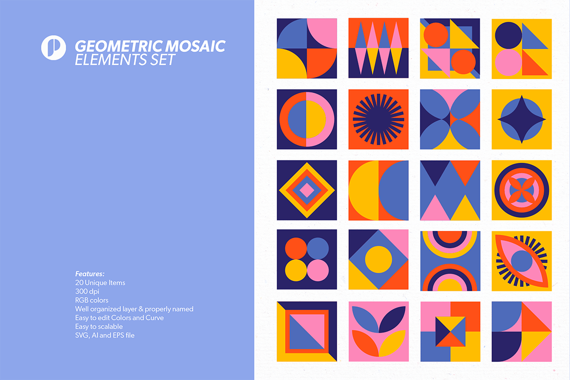 Geometric Mosaic Elements Set-4.png