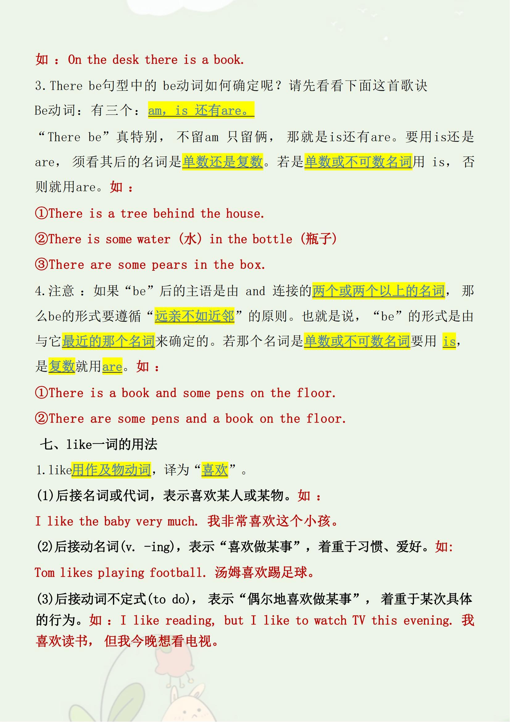单数名词用is复数名词全用are变否定更容易be后not加上去变