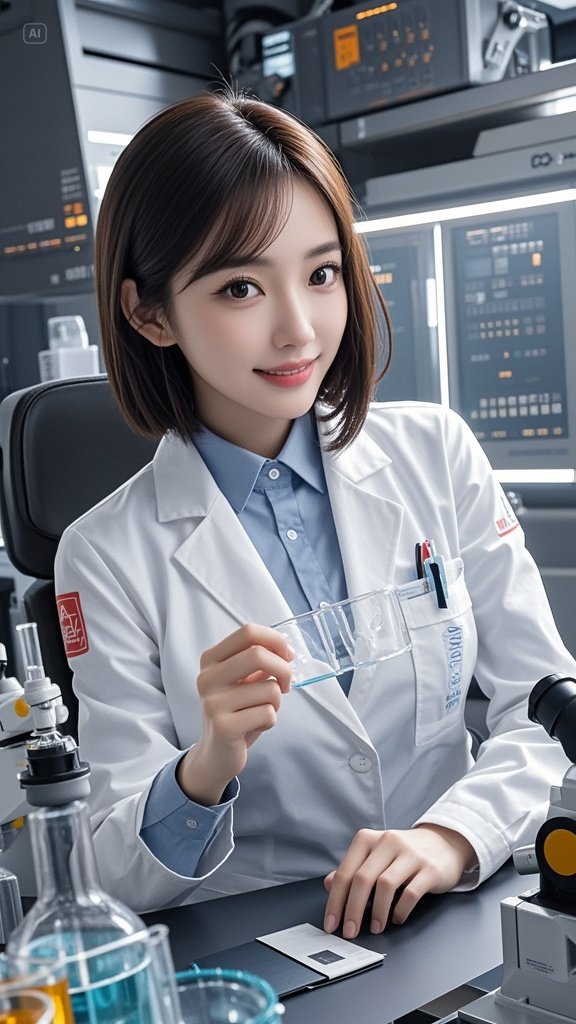 白大褂在实验室中是专业与严谨的象征